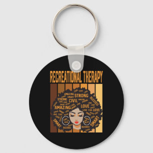 Recreational Therapy Powerful Black History Month Key Ring