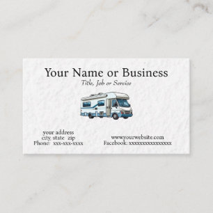 Recreational vehicles business card
