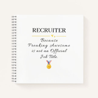 Recruiter Appreciation Thank You Notebook