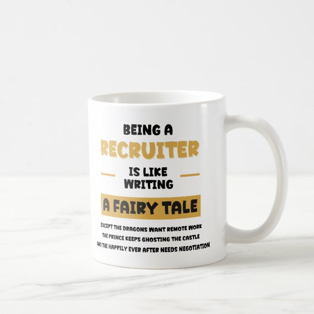 Recruiter Coffee Mug – Funny Gift for HR & Hiring (Right)