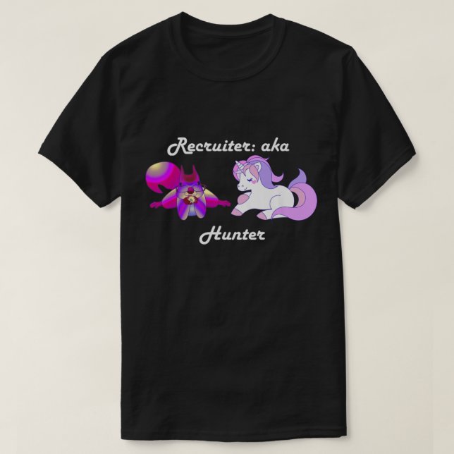 Recruiter Purple Squirrel Unicorn Hunter Premium T-Shirt (Design Front)