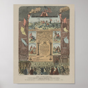 recruiting coloured regiments in Philadelphia Poster