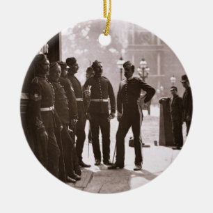 Recruiting Sergeants at Westminster, 1876-77 (wood Ceramic Ornament