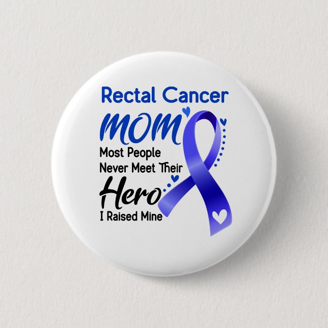 Rectal Cancer Awareness Month Ribbon Gifts 6 Cm Round Badge (Front)