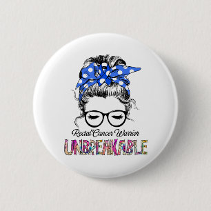 Rectal Cancer Awareness Ribbon Support Gifts 6 Cm Round Badge