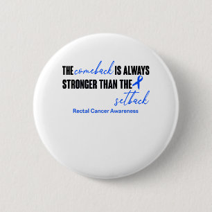 Rectal Cancer Awareness Ribbon Support Gifts 6 Cm Round Badge