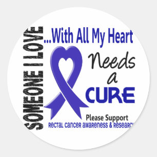 Rectal Cancer Needs A Cure 3 Classic Round Sticker