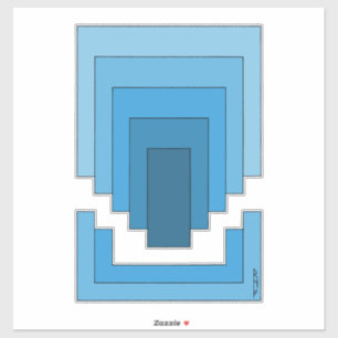 Rectangle Abstract in Blue