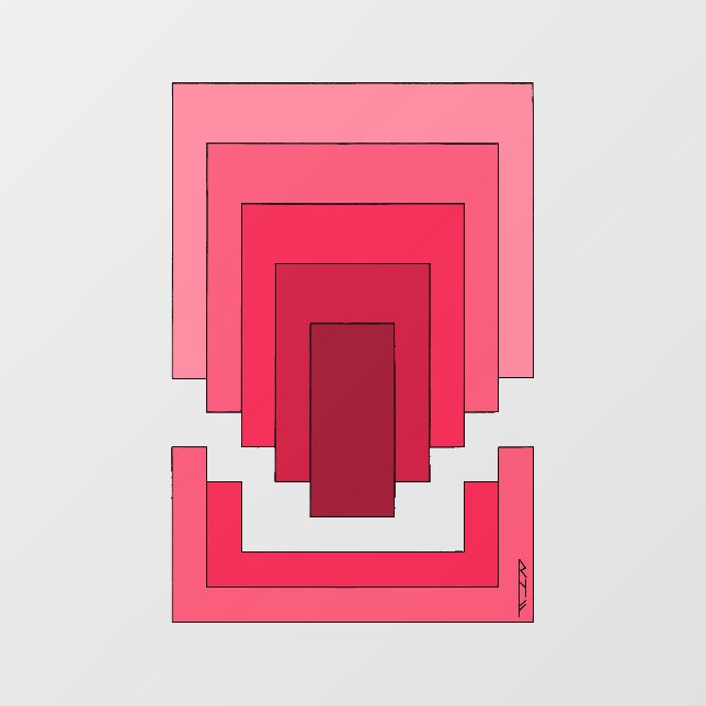 Rectangle Abstract in Red (Sheet)
