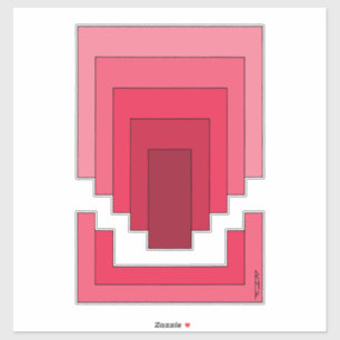 Rectangle Abstract in Red