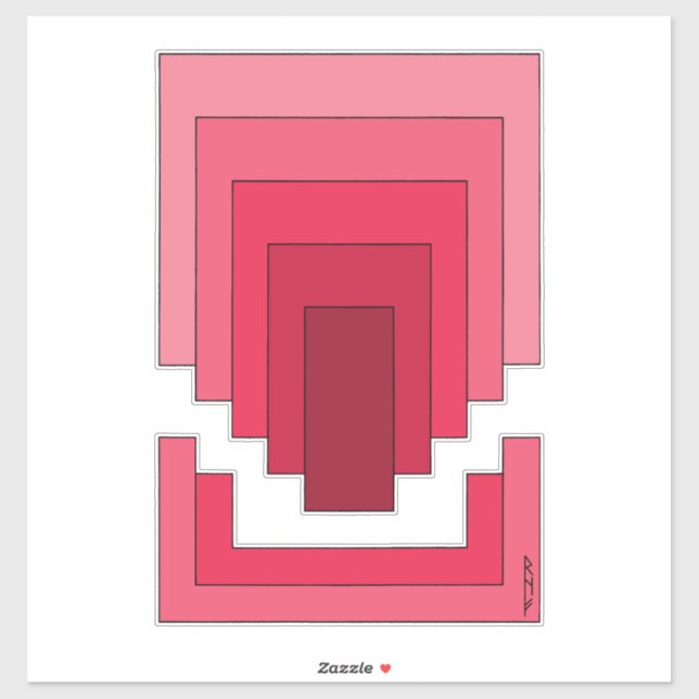 Rectangle Abstract in Red (Sheet)