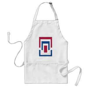 Rectangle Abstract in Red, White, and Blue  Standard Apron