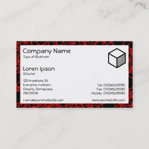 Rectangle - Bubbles in Red Business Card