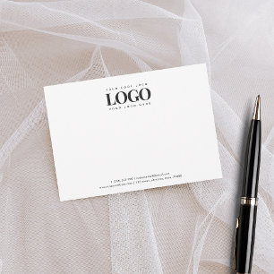 Rectangle Business Logo Company Custom White Card