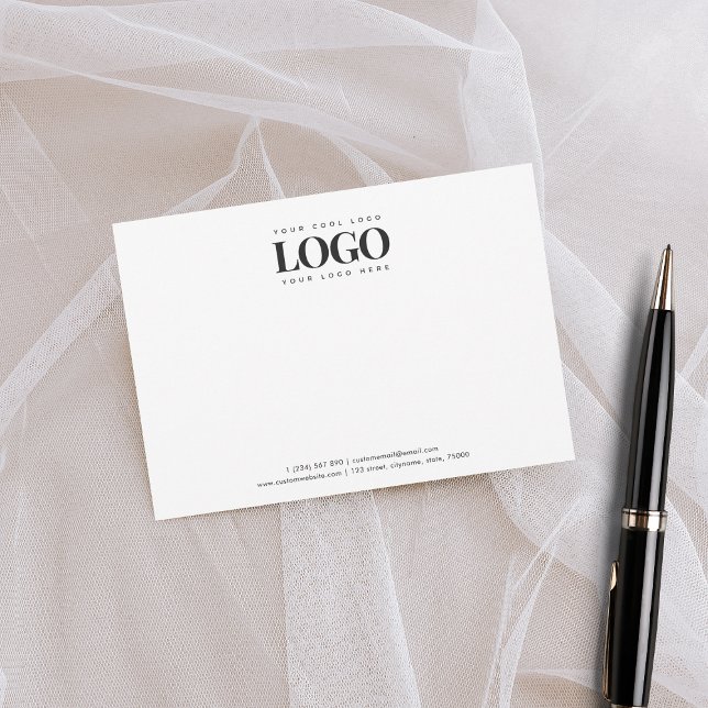 Rectangle Business Logo Company Custom White Card (Creator Uploaded)