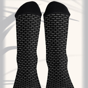 Rectangle Custom Logo Pattern Business Corporate  Socks
