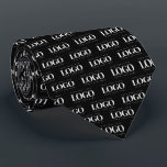 Rectangle Custom Logo Pattern Business Corporate  Tie<br><div class="desc">Promote your business with this cool neck tie,  featuring black background & custom logo pattern. Easily add your own logo by clicking on the "personalise" option.</div>