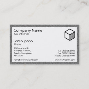 Rectangle - Grey Plastic Business Card
