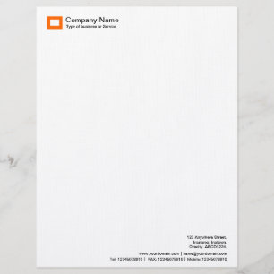 Rectangle Logo - Orange Personalised Letterhead