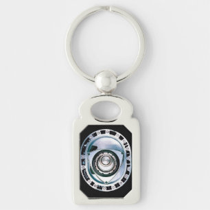 Rectangle Metal Rotary Keychain