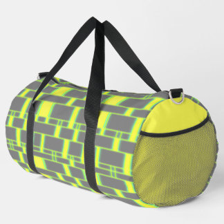 Rectangle Pattern Grey 14 Duffle Bag