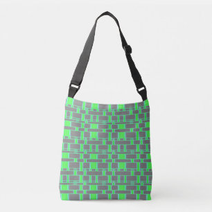 Rectangle Pattern Grey 16 Crossbody Bag