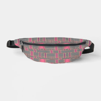 Rectangle Pattern Grey 5 Bum Bags