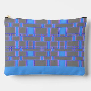 Rectangle Pattern Grey 7 Accessory Pouch
