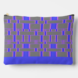 Rectangle Pattern Grey 8 Accessory Pouch