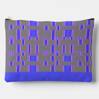 Rectangle Pattern Grey 8 Accessory Pouch
