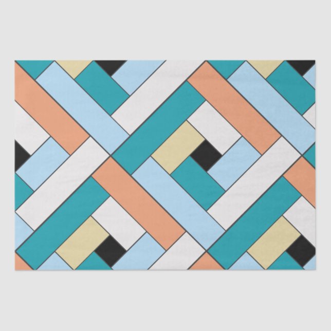 Rectangle Pattern (ver10) with Custom Detail Tissue Paper (Front)