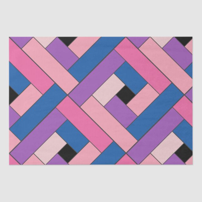 Rectangle Pattern (ver1) with Custom Detail Tissue Paper (Front)