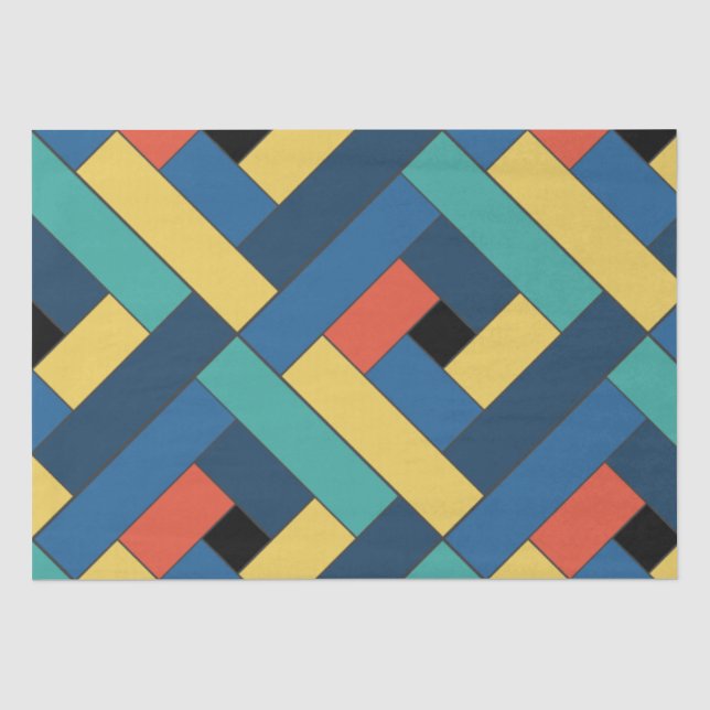 Rectangle Pattern (ver7) with Custom Detail Tissue Paper (Front)