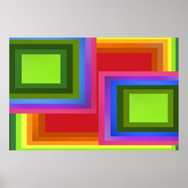 Rectangle Rainbow Poster (Front)
