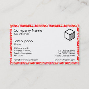 Rectangle - Random Spots 02 - Red Business Card