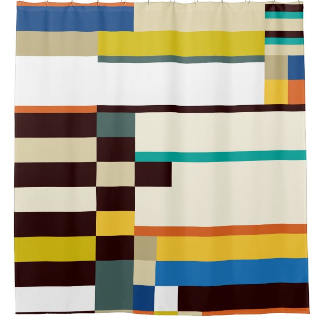 Rectangle Shapes Shower Curtain (Front)
