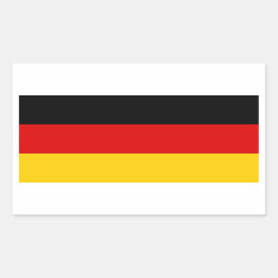 Rectangle sticker with Flag of Germany