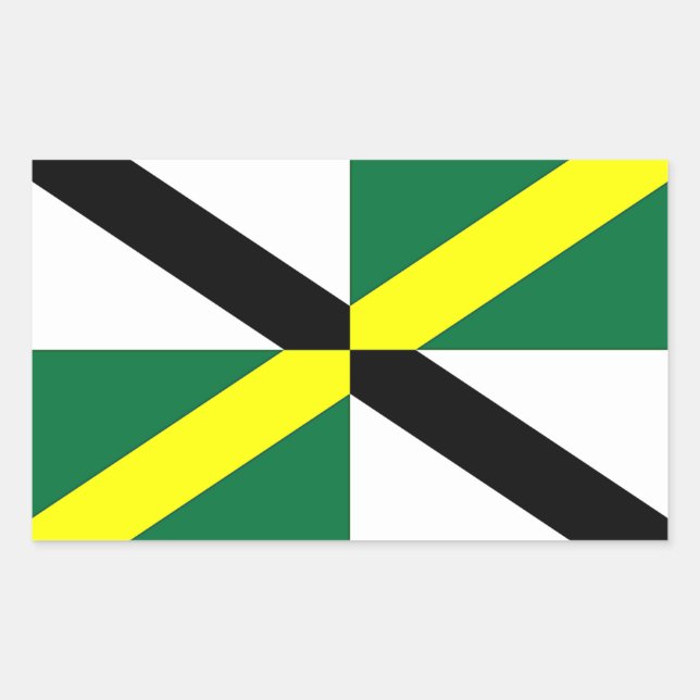 Rectangle sticker with Flag of Monterey,  U.S.A. (Front)