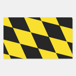 Rectangle sticker with Flag of Munich, Germnay