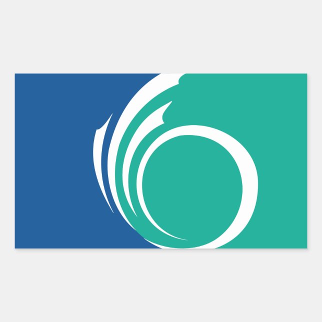 Rectangle sticker with Flag of Ottawa, Canada (Front)