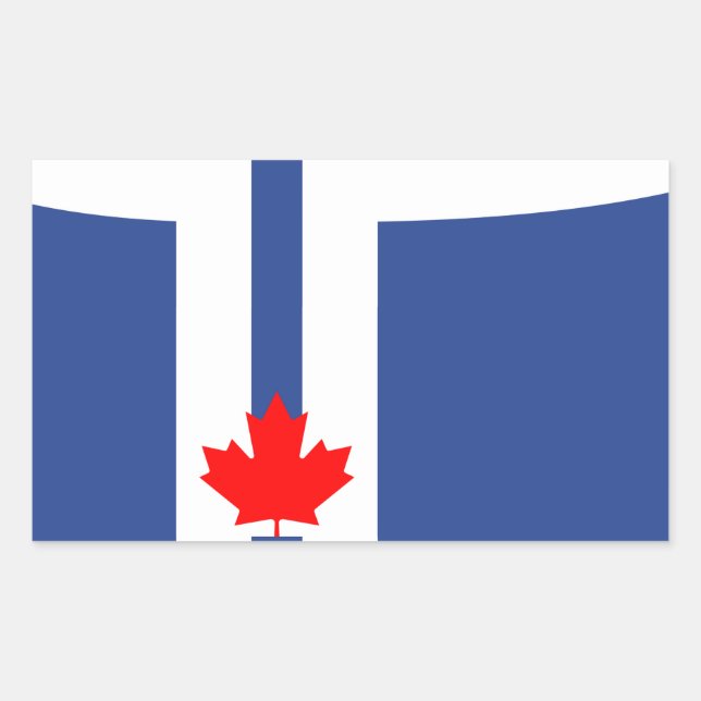 Rectangle sticker with Flag of Toronto (Front)