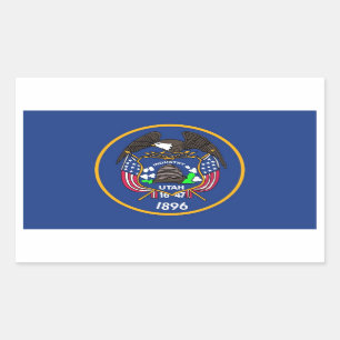 Rectangle sticker with Flag of Utah