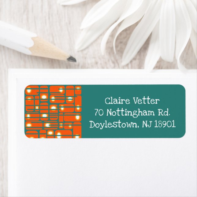 Rectangles and Circles Return Address Label (Insitu)