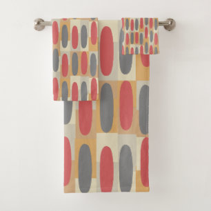 Rectangles and Ovals Bath Towel Set