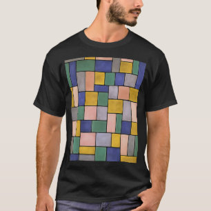 Rectangles And Squares Contemporary Black Outline T-Shirt