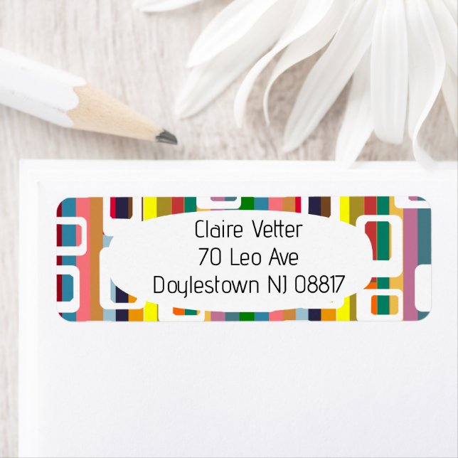 Rectangles and Stripes  Return Address Label (Insitu)
