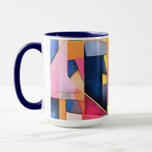 Rectangles and Triangles Geometric Abstract Mug