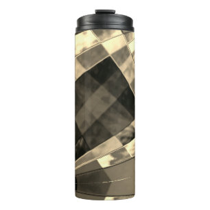 Rectangles inclined in tones timber or beige? thermal tumbler