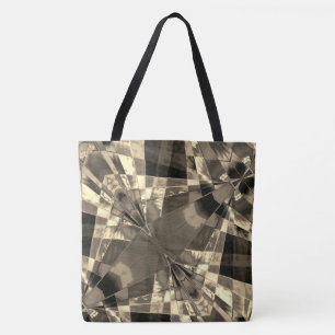 Rectangles inclined in tones timber or beige? tote bag