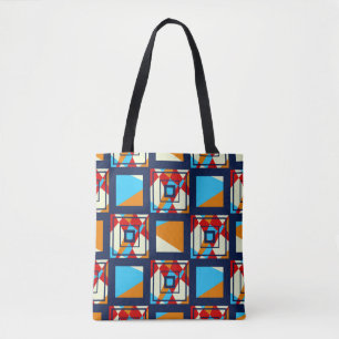 Rectangles of colourful pieces. Trendy seamless pa Tote Bag